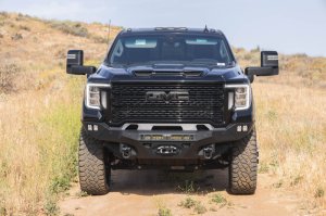 GMC Sierra 3500 Front Bumper - DV8 Offroad - Spec Series - Micro-texture black powder coat with satin black accents - `20-`23
